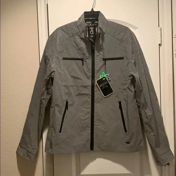 Fried Denim Reflective Jacket Jacket Gray Men’s Sizee Large New - Picture 2 of 16